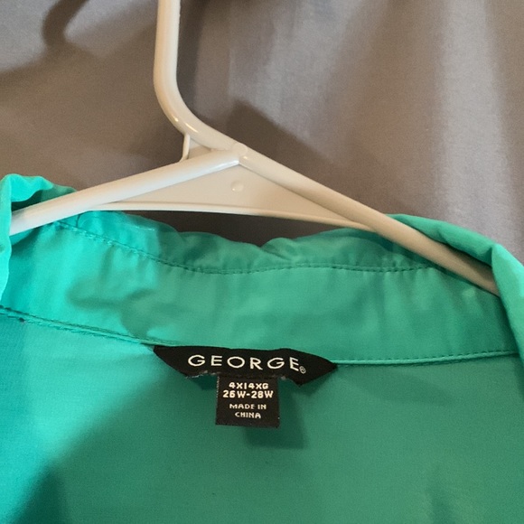 George, Mint Green Long Sleeve Button Down Blouse - Picture 2 of 3